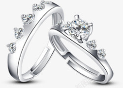 钻石璀璨新婚婚戒素材