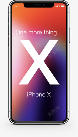 科技产品时尚全面屏iPhoneX产品实物高清图片