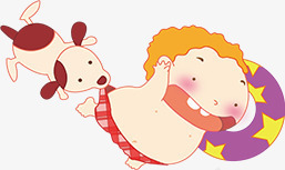 被狗咬住泳裤的小男孩png免抠素材_88icon https://88icon.com 卡通小狗 手绘小男孩 泳裤 游泳 游泳圈