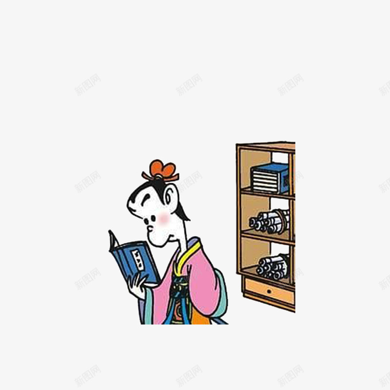 卡通看书思考问题的古代男子png免抠素材_88icon https://88icon.com 古人看书 古代书柜 古代柜子 古代男子 看书思考