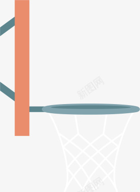 手绘篮球徽章卡通手绘篮球框图标图标