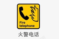 火警电话安全提示标志素材
