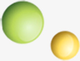绿色球体双球素材
