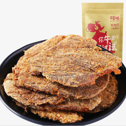 百草味香辣牛肉干素材