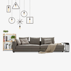 家居现代家居家装时尚沙发吊灯元素高清图片