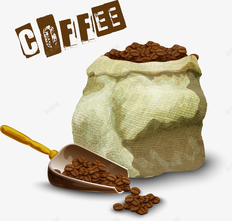 手绘风手工咖啡豆矢量图ai免抠素材_88icon https://88icon.com 咖啡 咖啡粉 咖啡豆 手工咖啡 手绘风 矢量png 矢量图
