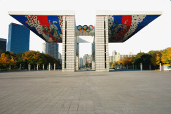 著名景点首尔奥林匹克公园素材