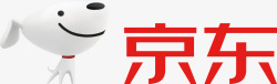 创意红色爱心京东新搬中文logo图标高清图片