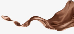 巧克力丝滑乳巧克力褐色丝滑飘带高清图片