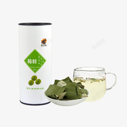 荷叶花茶png免抠素材_88icon https://88icon.com 玻璃杯 花茶 茶叶 荷叶 饮品