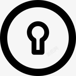 锁眼圆头锁眼图标高清图片