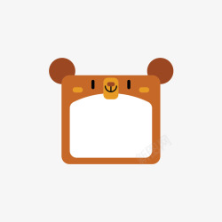 棕色熊边框矢量图素材