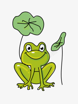 动画青蛙手绘卡通绿色青蛙矢量图高清图片