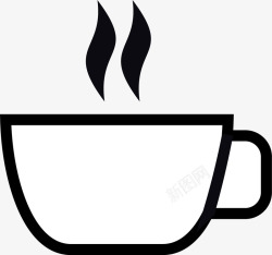 香喷喷咖啡手绘热咖啡图标高清图片