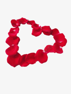 心形玫瑰花瓣素材