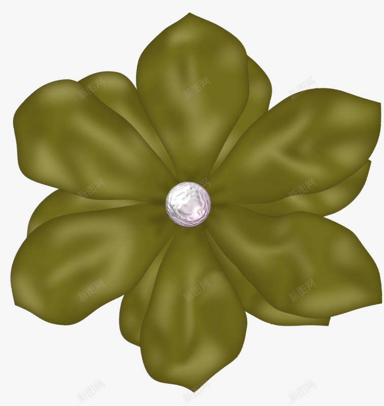 棕色长寿花png免抠素材_88icon https://88icon.com 好看 彩色 简单 长寿花