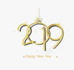 迎接新年迎接新年金色2019矢量图高清图片