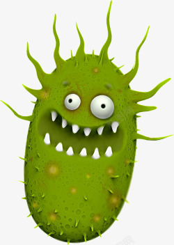 绿色病毒细菌绿色菌体高清图片