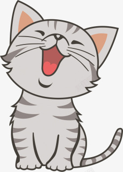 手绘水彩猫免抠卡通小猫萌宠logo高清图片
