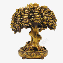 古铜色的发财树素材