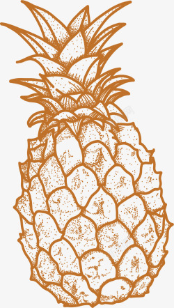 夏天菠萝手绘卡通夏天菠萝矢量图高清图片