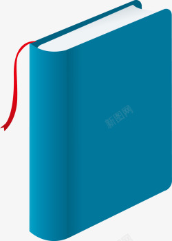 蓝色立体书本矢量图素材
