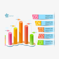 ppt数据图和信息图矢量图素材