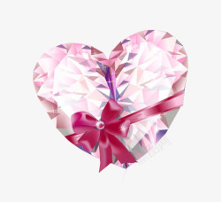 粉色爱心钻石素材