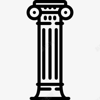 希腊希腊的爱奥尼亚柱图标图标