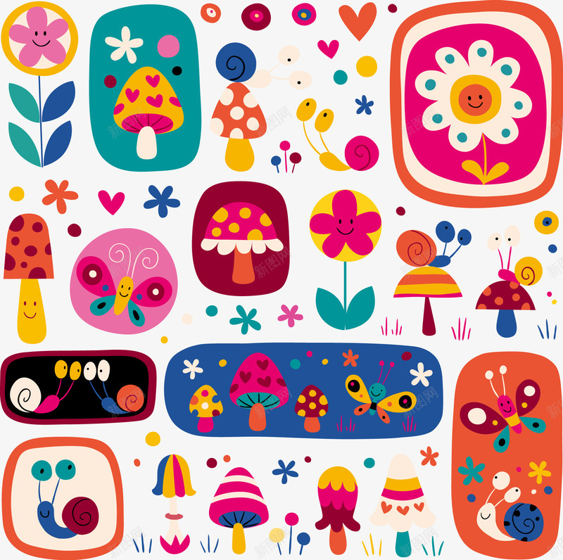 包装纸彩色清新图案矢量图eps免抠素材_88icon https://88icon.com 包装纸图案 彩色 装饰 矢量图