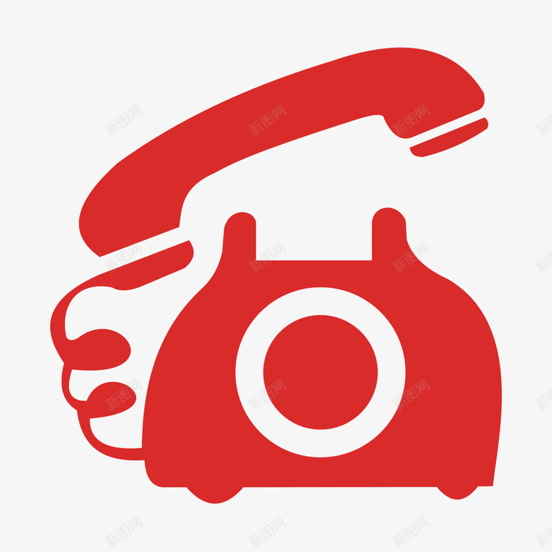 红色电话png免抠素材_88icon https://88icon.com 卡通电话 电话 电话LOGO 电话机 红色