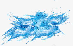 流动蓝色水状夏天素材