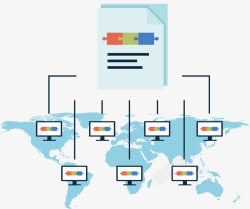 地图和电脑矢量图素材