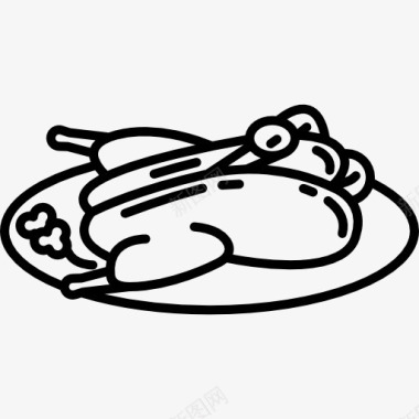 一盘烤鸭北京烤鸭图标图标