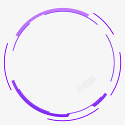 紫色几何圆形素材