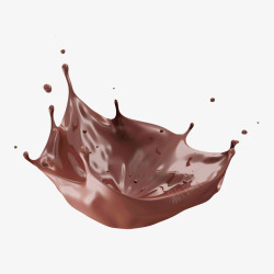 棕色溅起的巧克力溶液实物素材