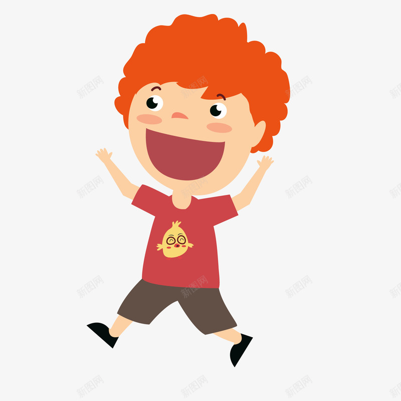 卡通大笑的男孩人物矢量图ai免抠素材_88icon https://88icon.com 人物设计 儿童节 大笑 快乐 玩耍 男孩 矢量图