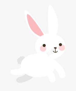玉兔小白兔可爱卡通兔子素材