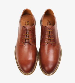 男式棕色高档皮鞋素材