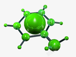 绿色分子式模型素材
