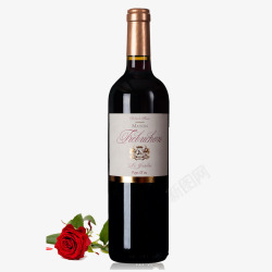 酒水玫瑰和红葡萄酒高清图片