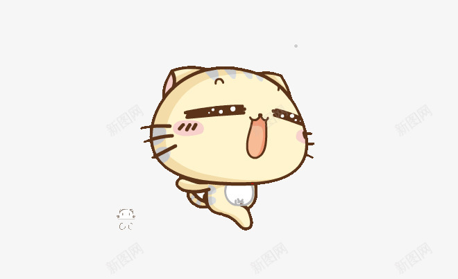 可爱小猫png免抠素材_88icon https://88icon.com 可爱 奔跑 激动 黄色