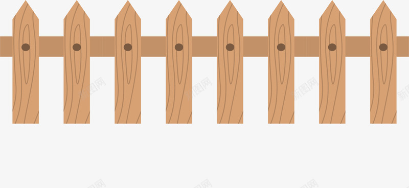 棕色的木头栏杆矢量图ai免抠素材_88icon https://88icon.com 创意 卡通 商务 手绘 木头 栏杆 棕色 简约 矢量图
