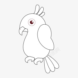 飞翔的鹦鹉鹦鹉简笔画矢量图图标高清图片