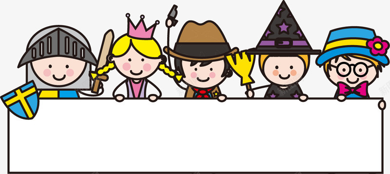 卡通人物手绘边框png免抠素材_88icon https://88icon.com 人物 动漫边框 卡通 手绘 边框