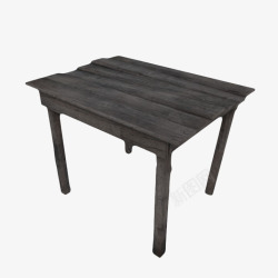 长形木头旧桌子棕黑色旧桌子高清图片