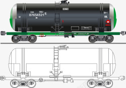 黑色油罐车矢量图素材