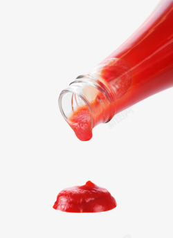 透明易碎品玻璃无盖子的番茄酱包素材