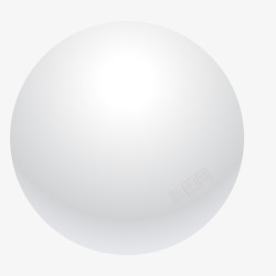卡通白色独角兽白色立体质感球体矢量图高清图片
