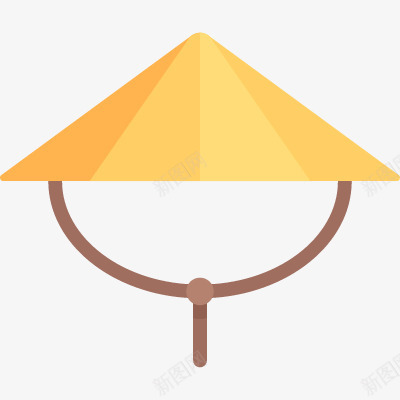 简笔草帽png免抠素材_88icon https://88icon.com 一个 卡通 手绘 棕色 简图 绳子 草帽 草编帽子 黄色